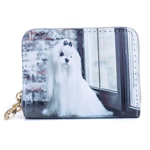 Maltese dog credit - card, purse