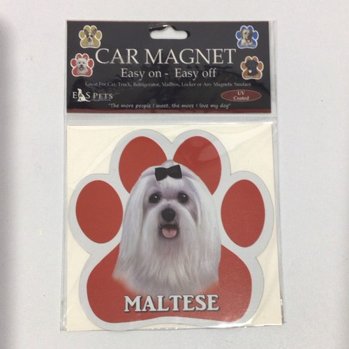 Maltese dog paw print magnet - dog,