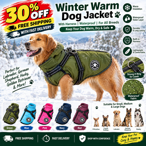 Dog coat waterproof with - dog,