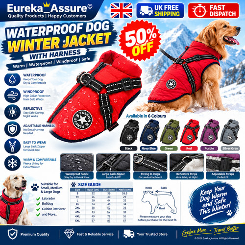 Waterproof dog winter jacket - waterproof,