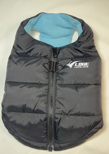 Black dog winter jacket - dog,
