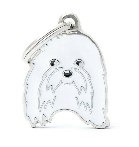 Maltese dog tag - dog, id