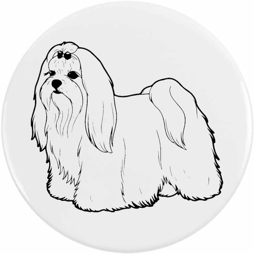 Fluffy maltese dog button - dog', /