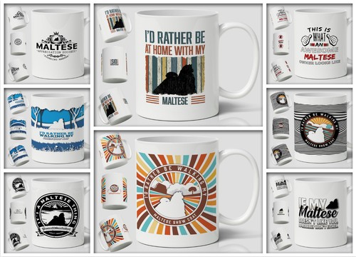 Maltese show coat mug dog - show,