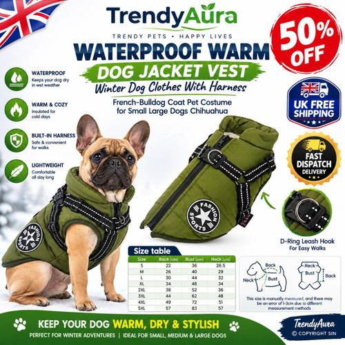 Dog coat waterproof - dog, with